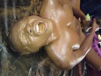 [ Scat Fetish Tube ] Black bitch is moaning while covered in poop